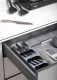 Junk Drawer Organizer Tray for Cutlery Silverware Original Knife and Fork Storage (Pack of2)